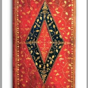 Postcard of a red and black gold-tooled binding