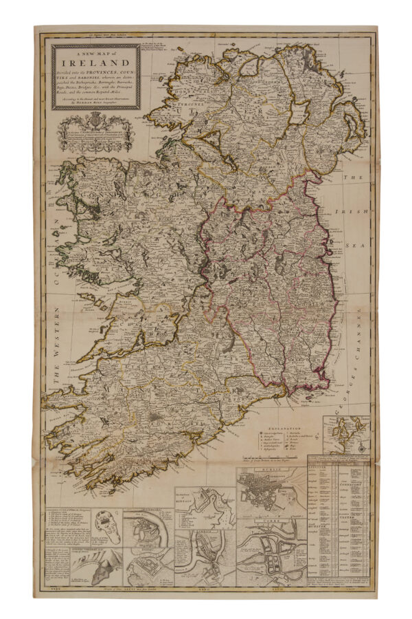 Medium Eighteenth Century Map of Ireland Poster