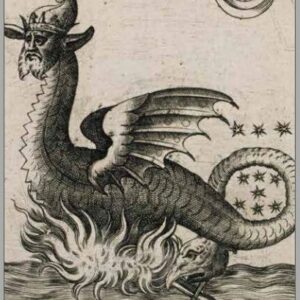 Postcard of image of a dragon of the Apocalypse