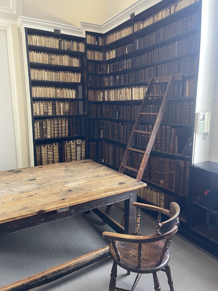 ORR1 Old Reading room in Marsh's with readers table and chair used by James Joyce