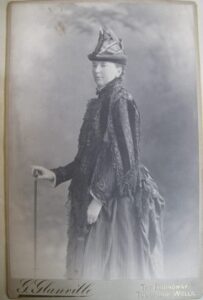 19th century photo of a woman in profile