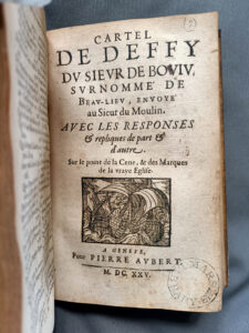 Title page of a 17th century book